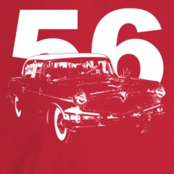 1956 Hornet Three Quarter Angle View With Year Dark Color T Shirt