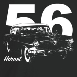 1956 Hornet Three Quarter Angle View With Year And Model Name Dark Col