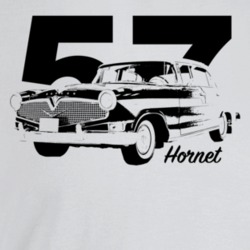 1957 Hornet Three Quarter Angle View With Year And Model Name Light Co