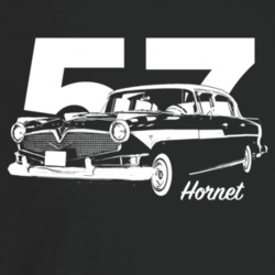 1957 Hornet Three Quarter Angle View With Year And Model Name Dark Col