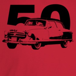 1950 Rambler Three Quarter Angle View With Year Light Color T Shirt