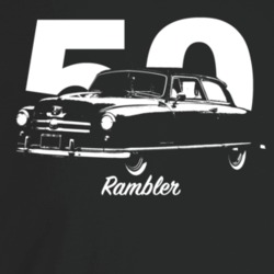 1950 Rambler Three Quarter Angle View With Year And Model Name Dark Co