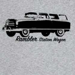 1952 Rambler Three Quarter Angle View With Model Name Light Color T Sh
