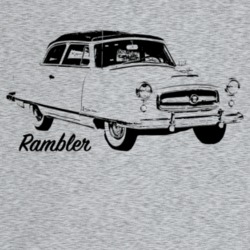 1953 Rambler Three Quarter Angle View With Model Name Light Color T Sh