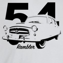 1954 Rambler Three Quarter Angle View With Year And Model Name Light C