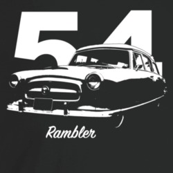 1954 Rambler Three Quarter Angle View With Year And Model Name Dark Co