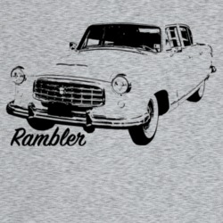 1955 Rambler Three Quarter Angle View With Model Name Light Color T Sh