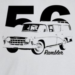 1956 Rambler Three Quarter Angle View With Year And Model Name Light C