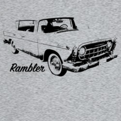 1957 Rambler Three Quarter Angle View With Model Name Light Color T Sh