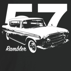 1957 Rambler Three Quarter Angle View With Year And Model Name Dark Co