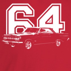 1964 Cyclone Three Quarter Angle View With Year Dark Color T Shirt