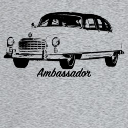 1950 Ambassador Three Quarter Angle View With Model Name Light Color T