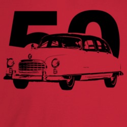 1950 Ambassador Three Quarter Angle View With Year Light Color T Shirt