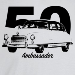 1950 Ambassador Three Quarter Angle View With Year And Model Name Ligh