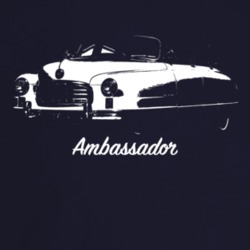 1950 Ambassador Three Quarter Angle View With Model Name Dark Color T 