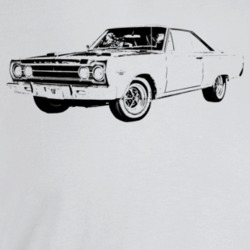 1967 Gtx Three Quarter Angle View Light Color T Shirt