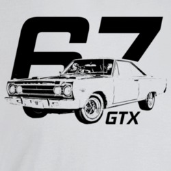 1967 Gtx Three Quarter Angle View With Year And Model Name Light Color