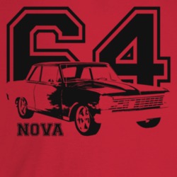 1964 Chevy Nova Three Quarter Angle View With Year And Model Name Ligh