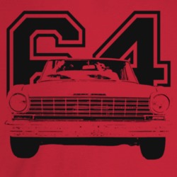 1964 Chevy Nova Grill View With Year Light Color T Shirt