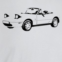 1989 Miata Three Quarter Angle View Light Color T Shirt