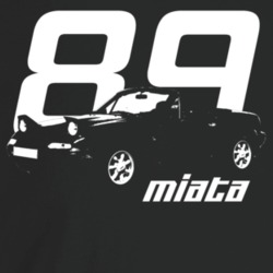 1989 Miata Three Quarter Angle View With Year And Model Name Dark Colo