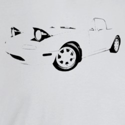 1991 Miata Three Quarter Angle View Light Color T Shirt