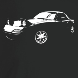 1991 Miata Three Quarter Angle View Dark Color T Shirt