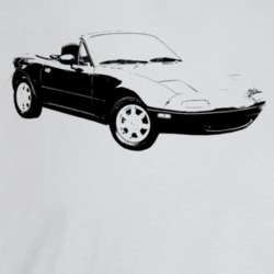 1992 Miata Three Quarter Angle View Light Color T Shirt