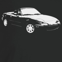 1992 Miata Three Quarter Angle View Dark Color T Shirt