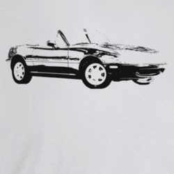 1993 Miata Three Quarter Angle View Light Color T Shirt