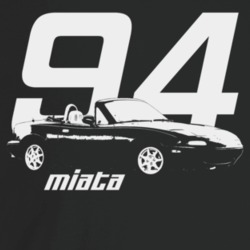 1994 Miata Three Quarter Angle View With Year And Model Name Dark Colo
