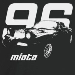 1996 Miata Three Quarter Angle View With Year And Model Name Dark Colo