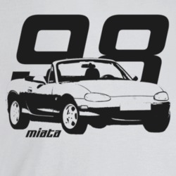 1998 Miata Three Quarter Angle View With Year And Model Name Light Col
