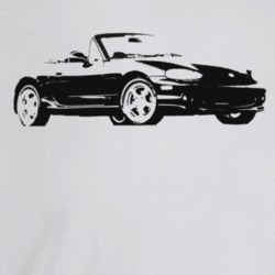 1999 Miata Three Quarter Angle View Light Color T Shirt