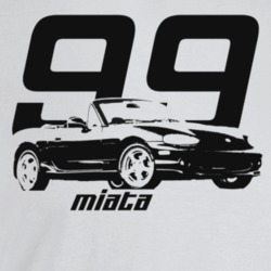 1999 Miata Three Quarter Angle View With Year And Model Name Light Col