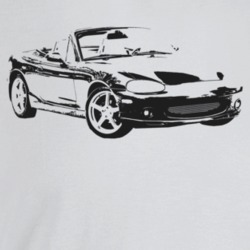 2000 Miata Three Quarter Angle View Light Color T Shirt