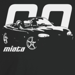 2000 Miata Three Quarter Angle View With Year And Model Name Dark Colo