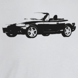 2001 Miata Three Quarter Angle View Light Color T Shirt