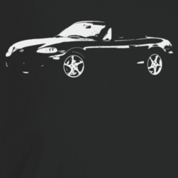 2001 Miata Three Quarter Angle View Dark Color T Shirt