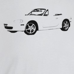 2002 Miata Three Quarter Angle View Light Color T Shirt