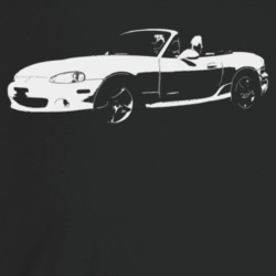 2002 Miata Three Quarter Angle View Dark Color T Shirt
