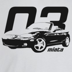 2003 Miata Three Quarter Angle View With Year And Model Name Light Col