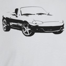 2004 Miata Three Quarter Angle View Light Color T Shirt