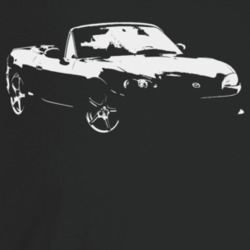 2004 Miata Three Quarter Angle View Dark Color T Shirt