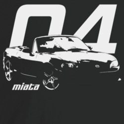 2004 Miata Three Quarter Angle View With Year And Model Name Dark Colo