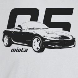 2005 Miata Three Quarter Angle View With Year And Model Name Light Col