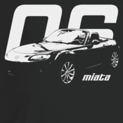 2006 Miata Three Quarter Angle View With Year And Model Name Dark Colo