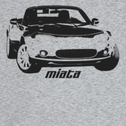 2007 Miata Three Quarter Angle View With Model Name Light Color T Shir