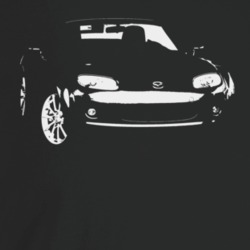2007 Miata Three Quarter Angle View Dark Color T Shirt