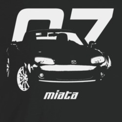 2007 Miata Three Quarter Angle View With Year And Model Name Dark Colo